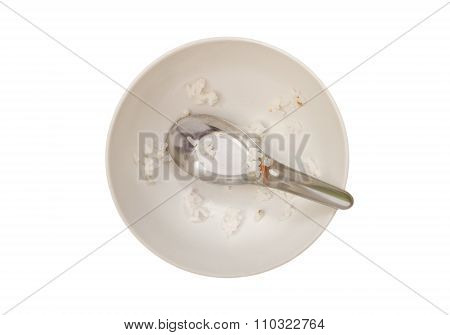 Rice Bowl White Color Isolated, Clipping Path