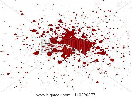 Vector Blood Splatter Isolated