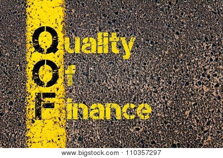 Accounting Business Acronym Qof Quality Of Finance