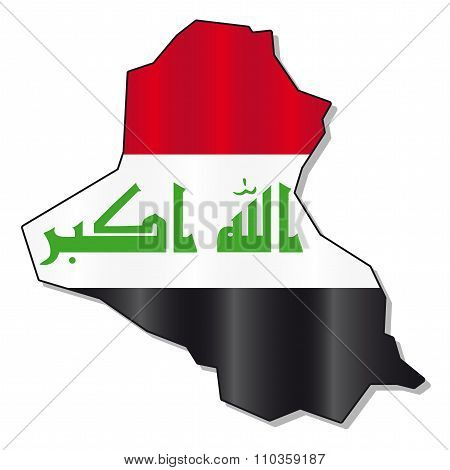 Iraqi flag map