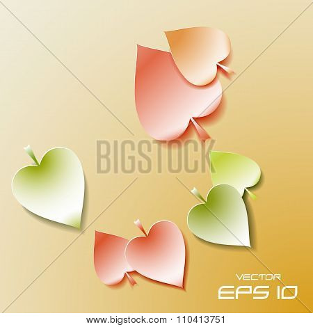 Colored Leaves With Shadow
