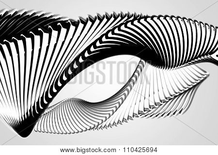 Fractal background with abstract chaos piral shapes