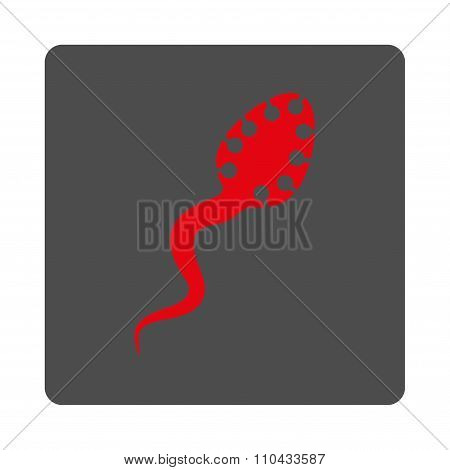 Infectious Bacteria Rounded Square Button