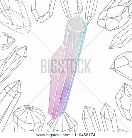 Watercolor Crystal
