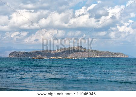Agioi Theodoroi. Deserted Island In The Mediterranean Sea.