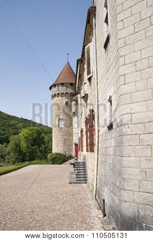Detail Of The Castle Kleron (fr.château De Cléron). Region Franche-comte, France.