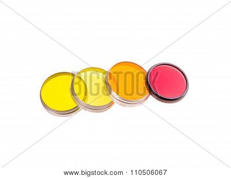 Old colored light photofilters.