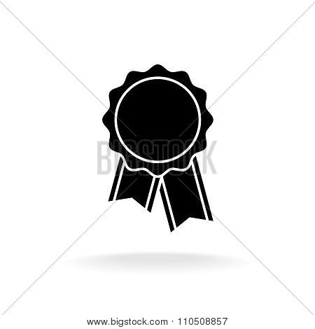 Simple Black Award Badge Silhouette Logo
