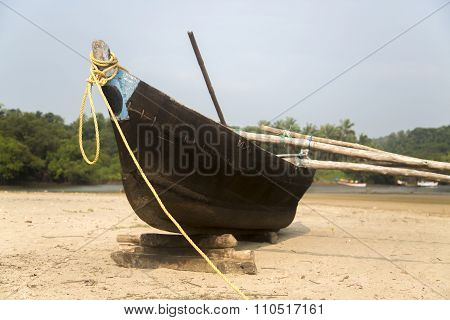 Old Boat In Agonda, Goa, India