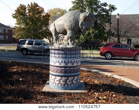 Sculpture of an American Bison