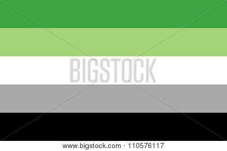 Aromantic Pride Flag In Vector Format.