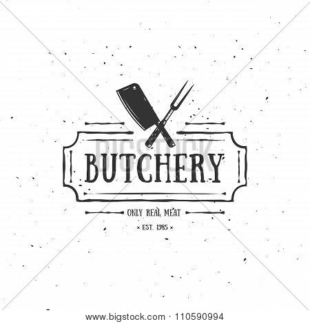 Butcher Shop Emblem. Meat Label, Badge, Logo.