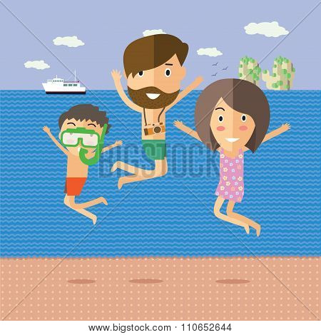 summer time on the beach