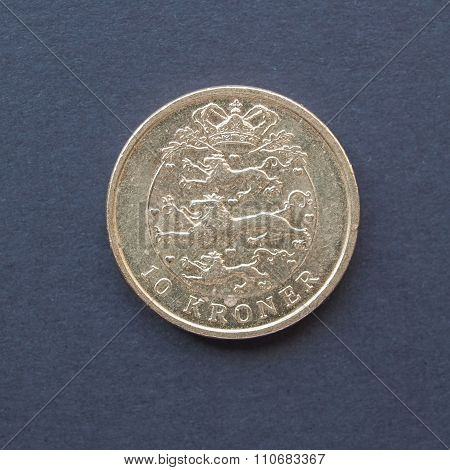 10 Danish Kroner Coin