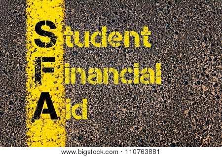 Accounting Business Acronym Sfa Student Financial Aid