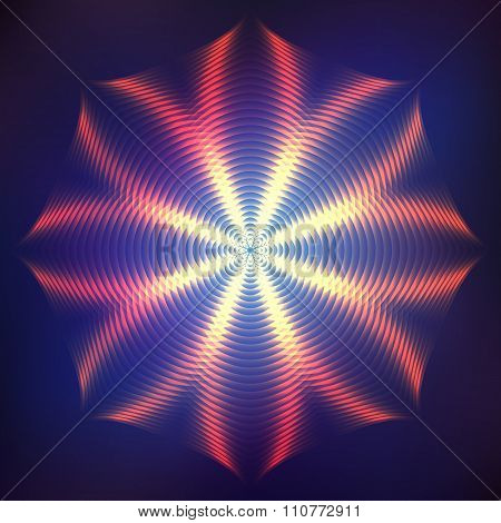 Cosmic Neon Flower