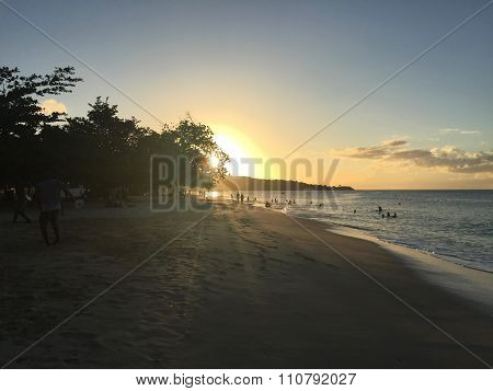 Tropical caribbean beach island