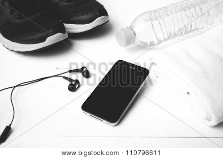 Fitness Equipment Black And White Color Style