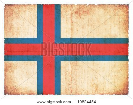 Grunge Flag Of Faroese Islands