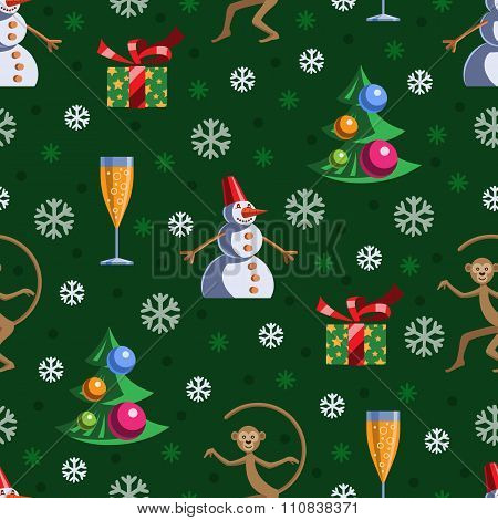 New Year Seamless Pattern