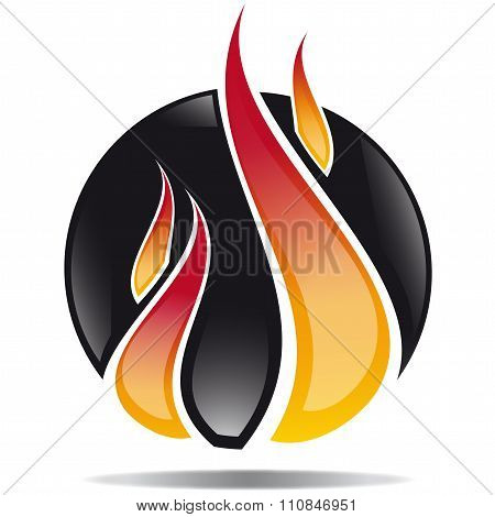 Abstract flame icon