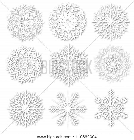 Paper snowflakes collection