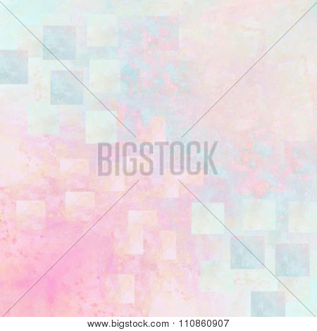 Colorful Mosaik Watercolors On Textured Paper - Abstract Backround