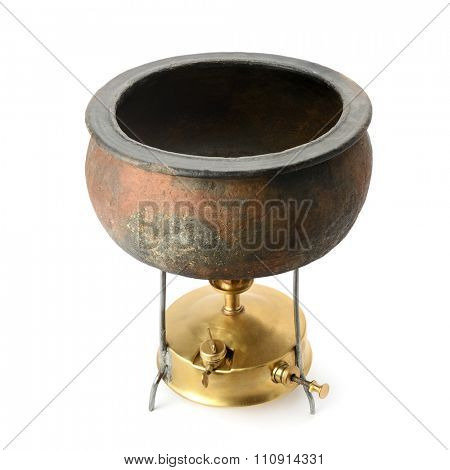primus and pot isolated on white