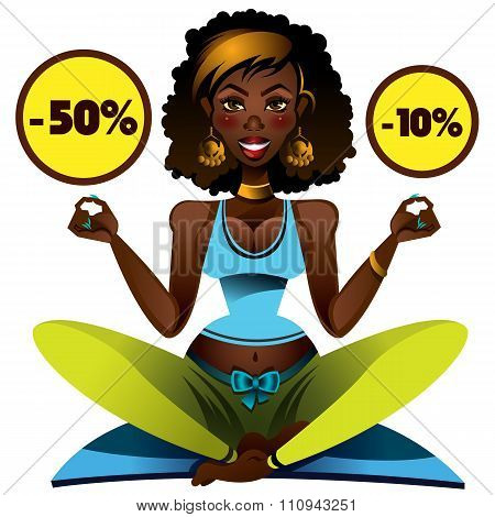 Sport Girl Doing Yoga.