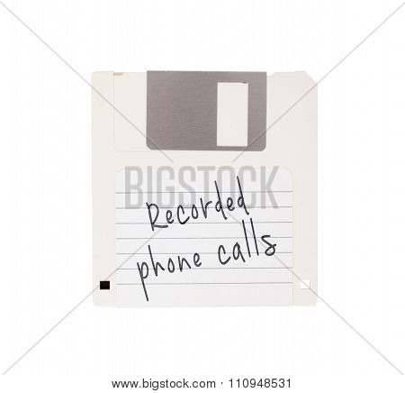 Floppy Disk - Tachnology From The Past, Isolated On White