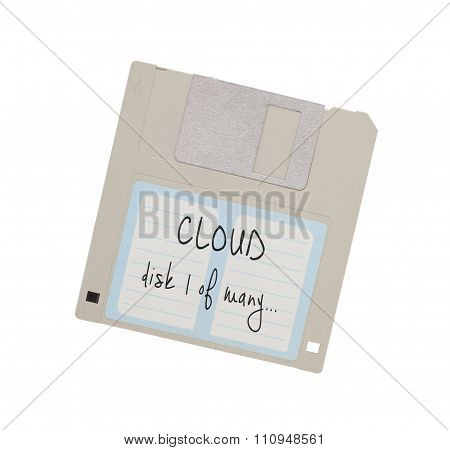 Floppy Disk - Tachnology From The Past, Isolated On White