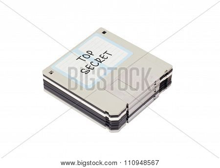 Floppy Disk - Tachnology From The Past, Isolated On White