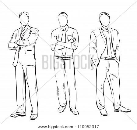 Business man sketch