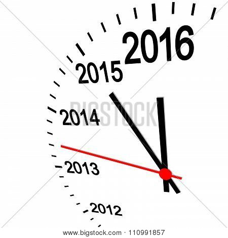 New Year 2016 Clock