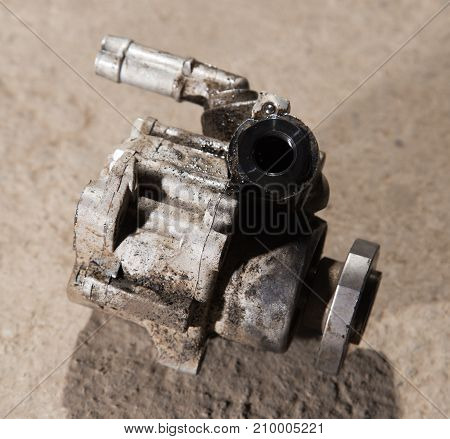 Vehicle hydraulic pump . photo in the studio