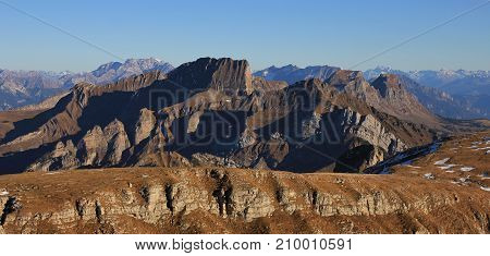 Mount Nideri Fulfirst Gamsberg Alvier and others. Swiss Alps.