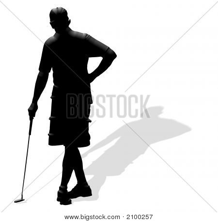 Golfspiller silhuet