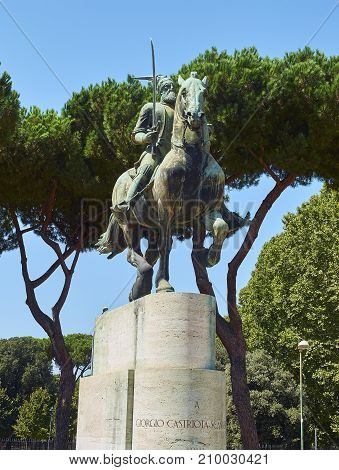 Monument To George Castriot Inf Rome. Lazio, Italy.