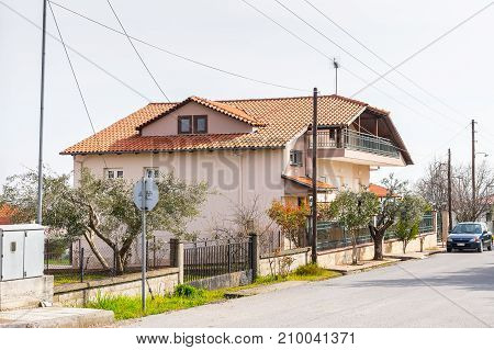 Vegina, A Small Town In Northern Greece