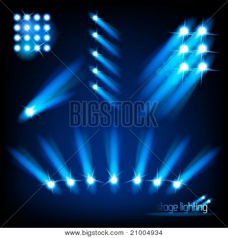 Vektor scenen lys elementer