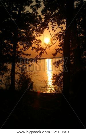 Sonnenuntergang erstellt silhouette