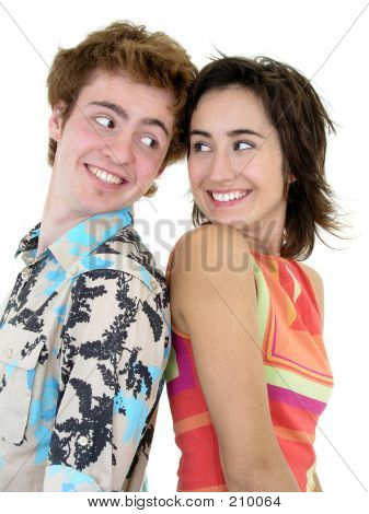 Coppia giovane sorridente