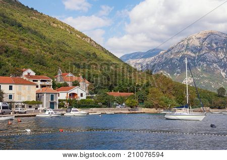Mediterranean village of Kamenari on an autumn day. Bay of Kotor, Montenegro