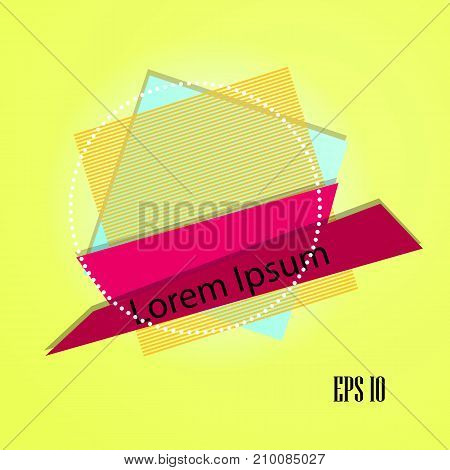 geometric shape ad promo banner. Abstract universal layout