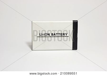 Rechargeable Cell Phone Battery. Isolated On White Background