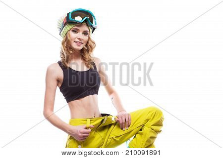 Slim Girl In Top Standing Victory