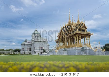 Barom Mangalanusarani Pavillian in the area of Ananta Samakhom Throne Hall Bangkok Thailand