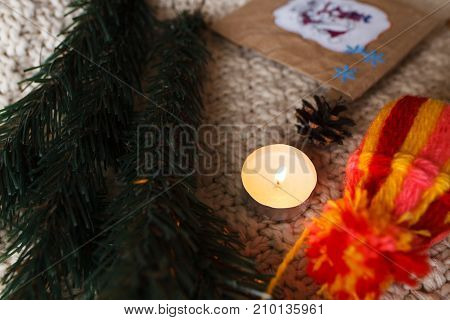 Christmas Tree With Cones And Fir Branches