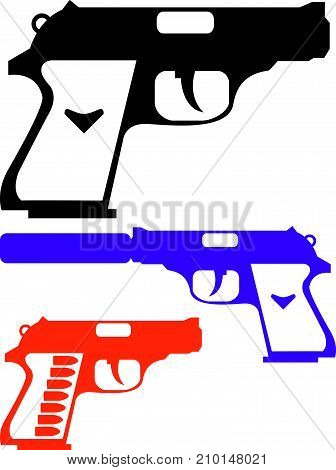 Special Agent Gun Vector Illustration Clip-art Image Eps