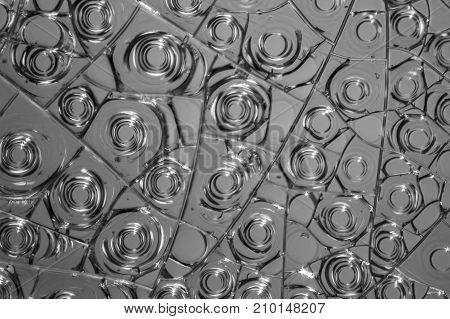 microscopic detail of some dried egg white in grey back